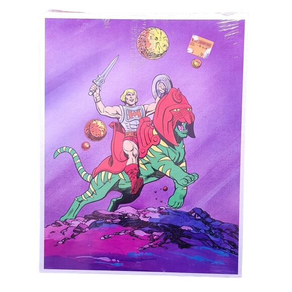 Vintage Mattel 1984 MOTU Golden He-Man Battlecat Frame Tray Puzzle. New - Picture 3 of 8